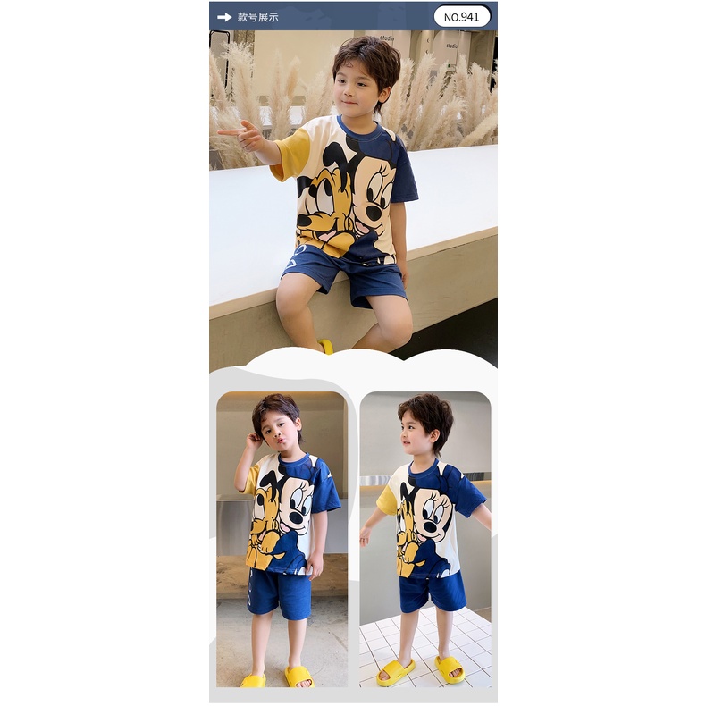 summer-childrens-cute-cartoon-mickey-home-clothes-new-childrens-short-sleeve-cotton-pajamas