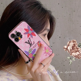 เคส iphone 14 เคส iphone 12 เคส iphone  13 เคสโทรศัพท์มือถือหนัง ลายดอกไม้ แฟชั่น สําหรับ iphone 12 pro max 14 pro max 12 pro max 11