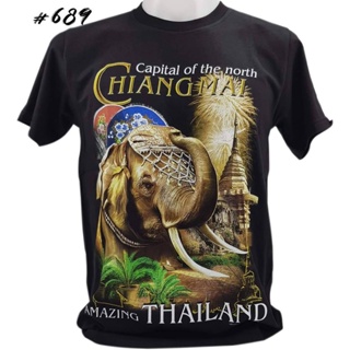 เสื้อยืดไทยแลนด์ ลายช้างNo.689 Souvenir T-shirt Thailand ของฝากต่างชาติ Bigsize เสื้อคนอ้วน เสื้อทีม เสื้อครอบครัว