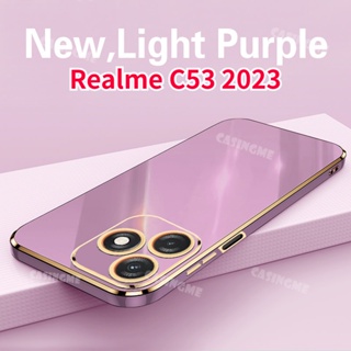 เคสซิลิโคนนิ่ม หรูหรา กันกระแทก สําหรับ Realme C53 2023 Realme C53 C55 53C C 53 RealmeC53