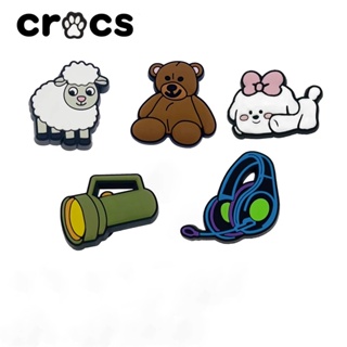 Crocs jibbitz หัวเข็มขัด รูปหมี แกะ ดอกไม้น่ารัก แฟชั่น สําหรับตกแต่งรองเท้า diy