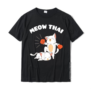 Men T-Shirt Funny Muay Thai Cats Thai Boxing Fighter Gift New Arrival Mens T Shirts Gift Tees Cotton Slim Fit_02
