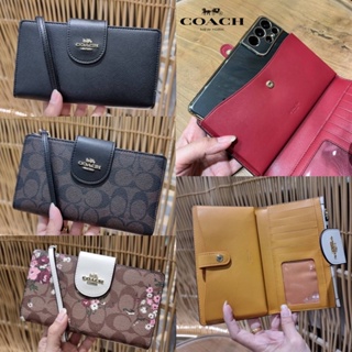 Tech Wallet In Colorblock C2874 กระเป๋าสตางค์ใบยาว แท้  COAC H กระเป๋าสตางค์ผู้หญิง กระเป๋ากระดุมแป๊ก ความจุสูง