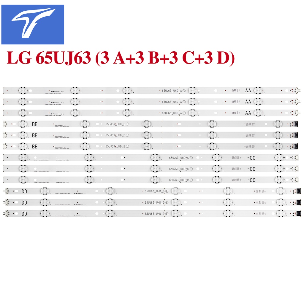 Strisce LED Per 65UJ6300 Strisce LED Retroilluminazione Per TV LG 65UJ634V 65UJ6300 65UJ5500 - Ricambio Nuovo Strisce Per Riparazione Televisori