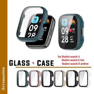 สําหรับ Redmi Watch 3 Active / Watch3 Lite เคส PC แบบแข็ง กระจกนิรภัย ป้องกันหน้าจอ เคสป้องกัน