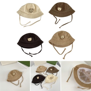 ✿ หมวกชาวประมง 10-24 เมตร หมวกอ่างล้างหน้า ลายหมีน่ารัก หมวกแฟชั่นเด็ก