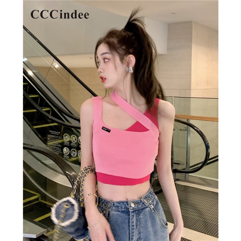 cccindee-เสื้อกล้าม-โชว์หลัง-เข้ารูป-สีตัดกัน-แฟชั่นใหม่-สําหรับผู้หญิง-2023
