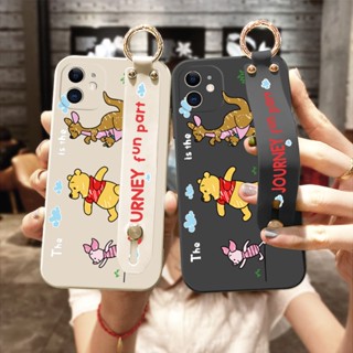 สําหรับ Realme C35 C31 C30 C21 C15 เคสโทรศัพท์มือถือ ซิลิโคนนิ่ม กันกระแทก กันรอยกล้อง ลายการ์ตูนจิงโจ้ หมูน่ารัก พร้อมสายคล้องข้อมือ