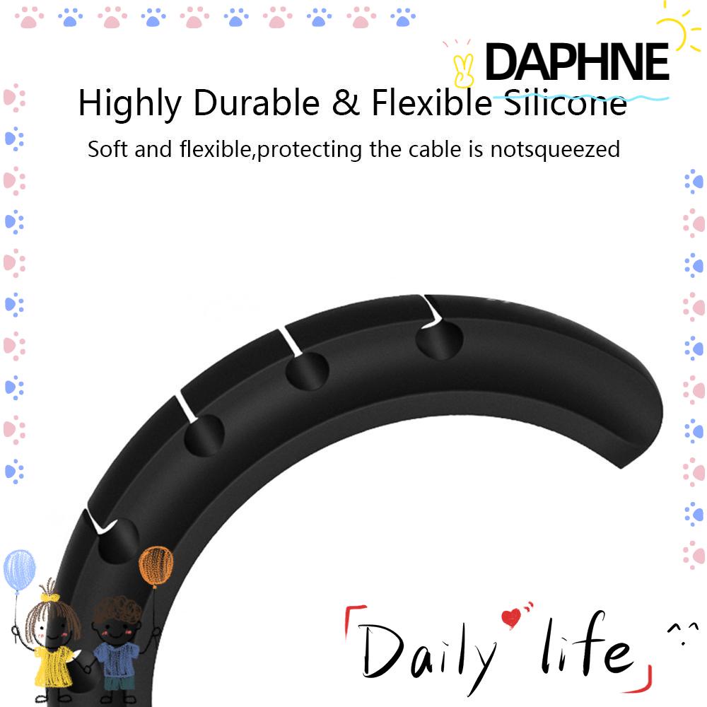 daphne-คลิปซิลิโคนหนีบสายเคเบิ้ลสายชาร์จ-usb-สีดํา