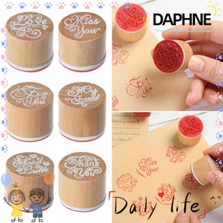 DAPHNE Art Craft Blessing Greeting Words Stationery Scrapbooking Wooden Rubber Stamp DIY Albums Fashion Drawing Supplies Thank You For You Painting Letter Stamp