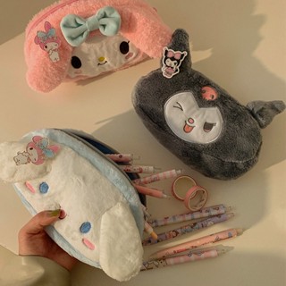 กระเป๋าดินสอ ขนาดใหญ่ ลายการ์ตูนอนิเมะ Sanrio Kuromi Cinnamoroll Melody เหมาะกับของขวัญ สําหรับเด็กผู้หญิง และนักเรียน