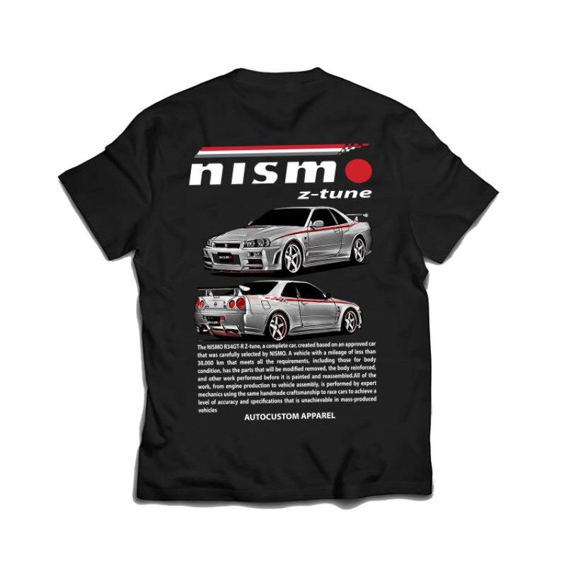 เสื้อยืดคอกลมt-shirt-เสื้อยืด-พิมพ์ลาย-nissan-skyline-gtr-r34-nismo-z-tune-special-edition-อัตโนมัติs-5xl-s-5xl