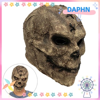 Daphs หน้ากากยาง รูปหัวกะโหลก ใช้ซ้ําได้ สําหรับแต่งคอสเพลย์ฮาโลวีน