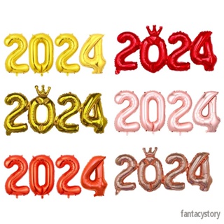ลูกโป่งฟอยล์ตัวเลข สีโรสโกลด์ สีเงิน ขนาด 16 นิ้ว สําหรับตกแต่งเทศกาลปีใหม่ 2024 2023