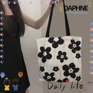 Daphne กระเป๋าสะพายไหล่ กระเป๋าช้อปปิ้ง ทรงโท้ท ลายดอกไม้ สําหรับผู้หญิง