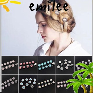 EMILEE กิ๊บติดผม ลายดอกไม้ ประดับเพชร ขนาดเล็ก สําหรับเจ้าสาว งานแต่งงาน