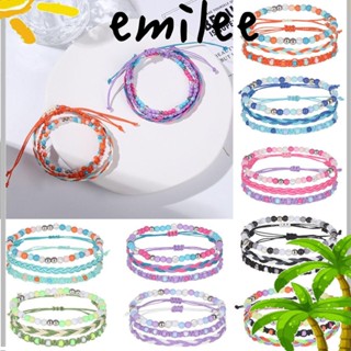 Emilee สร้อยข้อมือ ลูกปัด หลายชั้น แฮนด์เมด สําหรับผู้หญิง 3 ชิ้น/ชุด