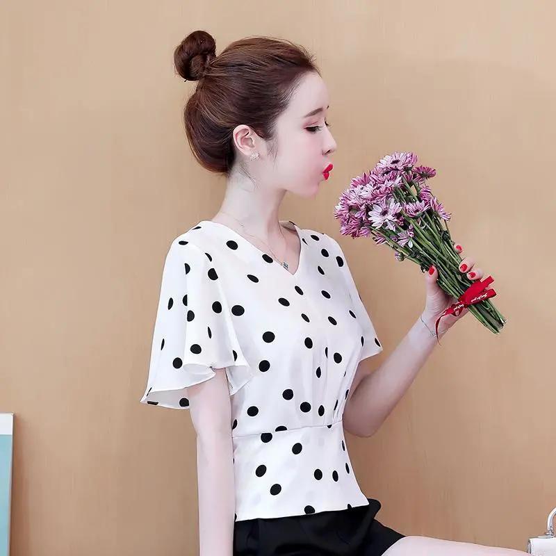 เสื้อเชิ้ตแขนสั้น-เข้ารูป-ขนาดเล็ก-แฟชั่นฤดูร้อน-สไตล์แฟรี่-สําหรับผู้หญิง-jqdz