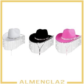 [Almencla2] หมวกคาวบอย สไตล์ตะวันตก สําหรับผู้ชาย ผู้หญิง คอสเพลย์ วันหยุด ท่องเที่ยว