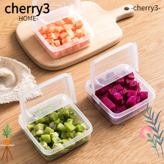 Cherry3 กล่องเก็บชีสสไลด์ PP แบบพกพา เปิดได้ครึ่งหนึ่ง สําหรับผัก ผลไม้