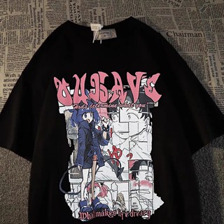 เสื้อยืดลําลอง แขนสั้น พิมพ์ลายกราฟฟิคตัวอักษรภาษาอังกฤษ สไตล์ฮิปฮอป ฮาราจูกุ สตรีท เหมาะกับฤดูร้อน สีดํา สีขาว สําหรับสตรี 2023