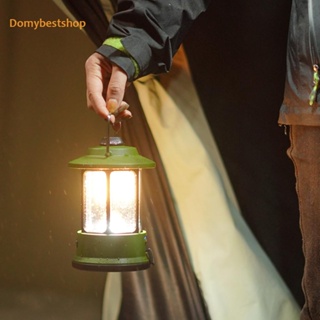 [Domybestshop.th] โคมไฟ 3 โหมด 2000mAh สไตล์วินเทจ สําหรับตั้งแคมป์ เดินป่า