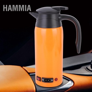 HAMMIA 800ml 12V 24V ความจุขนาดใหญ่แบบพกพากาต้มน้ำไฟฟ้าน้ำร้อนแก้วสำหรับรถบรรทุกรถใช้