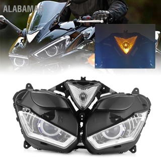 ALABAMAR ชุดไฟหน้า LED สีขาว Blue Angel Eyes High Beam Fit สำหรับ Yamaha R3 R25 2015-2018 V2