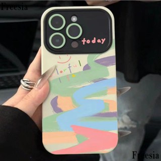 เคสโทรศัพท์มือถือนิ่ม ลายกราฟฟิตี้ สีมาการอง สําหรับ Apple Iphone 14promax 13pro 12 11 7p EYIX