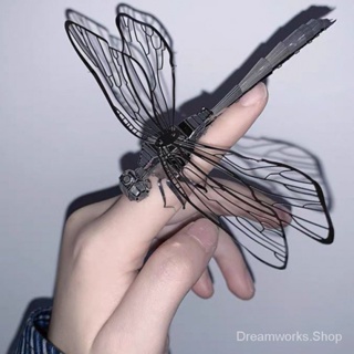 โมเดลจิ๊กซอว์โลหะ รูปแมลงปอ 3D แฮนด์เมด DIY ของเล่นสําหรับเด็ก D19Y