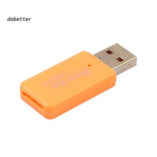 &lt;Dobetter&gt; อะแดปเตอร์การ์ดรีดเดอร์ Micro SD TF T-Flash USB 20 ความเร็วสูง ขนาดเล็ก แบบพกพา