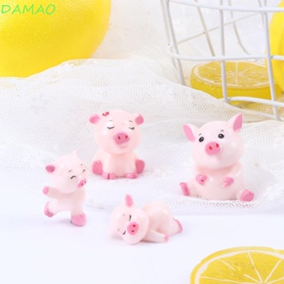 Damao โมเดลเรซิ่น รูปปั้นครอบครัวหมูน่ารัก สําหรับตกแต่งบ้าน และสวน 4 ชิ้น