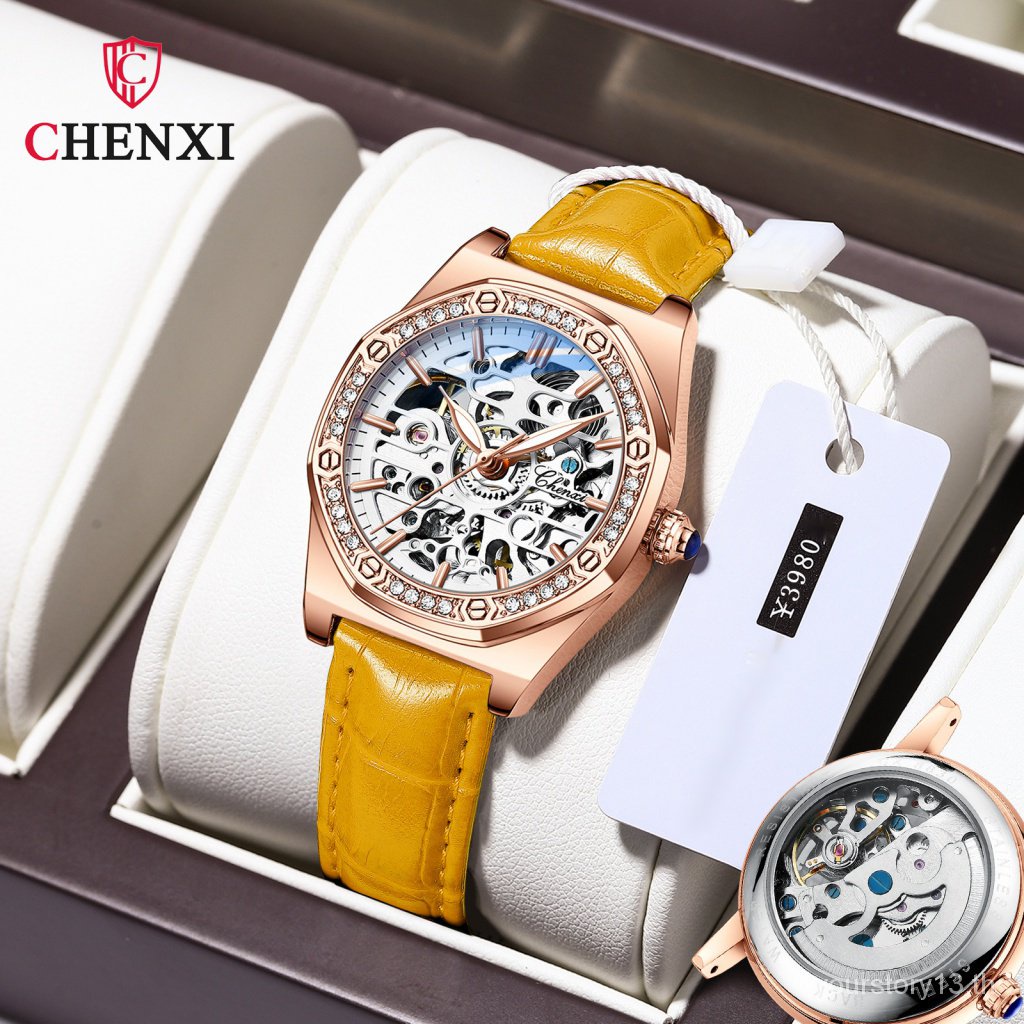 chenxi-brand-watch-8848-นาฬิกาข้อมืออัตโนมัติ-เรืองแสง-กันน้ํา-แฟชั่นสําหรับสตรี