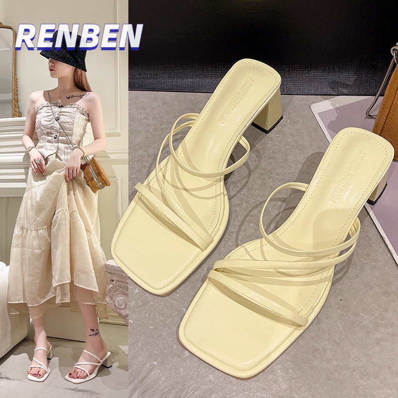 renben-ใหม่สไตล์นางฟ้ารองเท้าแตะส้นหนาสแควร์-toe-flip-flop-แฟชั่น