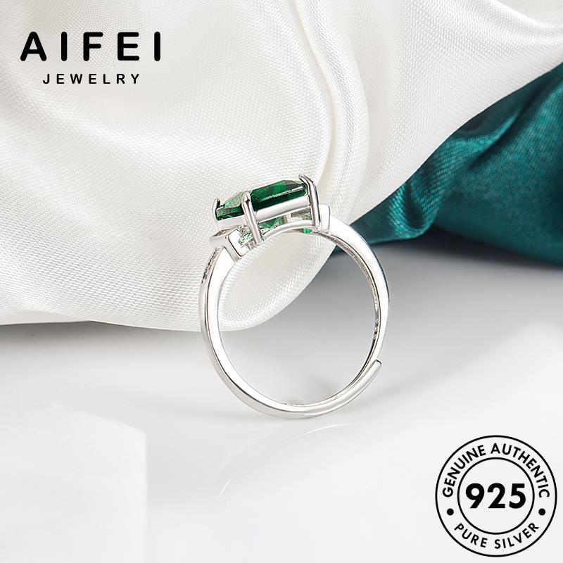 aifei-jewelry-silver-เพชรเหลี่ยมคลาสสิค-เงิน-แท้-925-เครื่องประดับ-ต้นฉบับ-แหวน-มรกต-แฟชั่น-ผู้หญิง-เครื่องประดับ-เกาหลี-r40