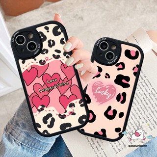 เคสโทรศัพท์มือถือแบบนิ่ม ลายเสือดาว หัวใจนําโชค สําหรับ Oppo A16 A15 A17 A54 A57 A5 A9 A5s A17K A78 A58 A7 A55 Reno 8T 5F 7 8 5Z 5 7Z A1K A95 A3S A77s A12 A16E A16K A96 A74 A31 A76 เคส