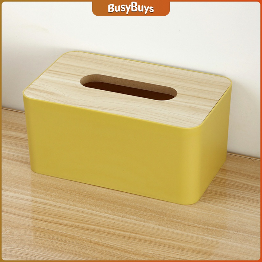 b-b-กล่องใส่กระดาษทิชชู่มีที่วางโทรศัพท์-ช่องอเนกประสงค์-wood-tissue-box
