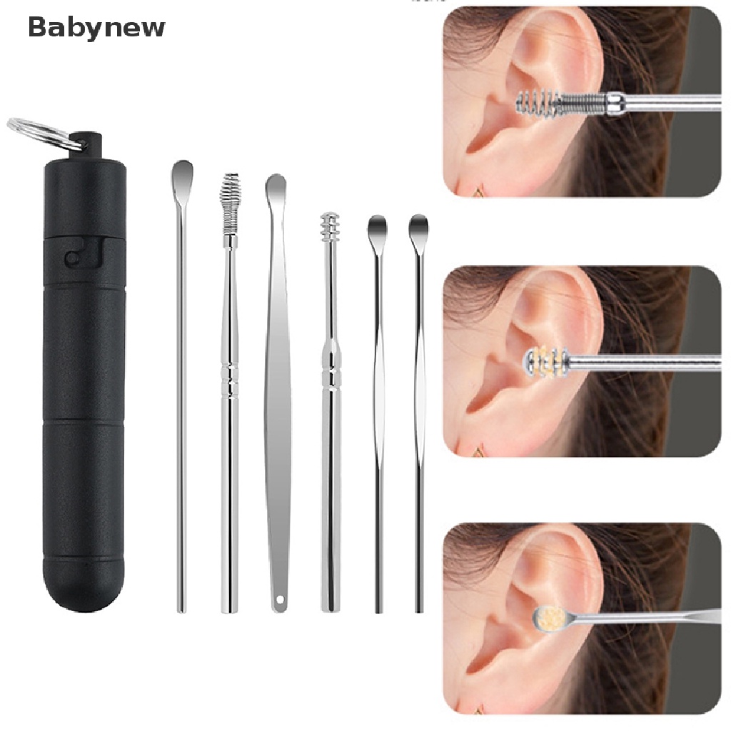 lt-babynew-gt-1-6-ชิ้น-เซต-เครื่องมือกําจัดขี้หู-ไม้แคะหู-ทําความสะอาดหู-ช้อน-ดูแลหู-เครื่องมือทําความสะอาดลดราคา