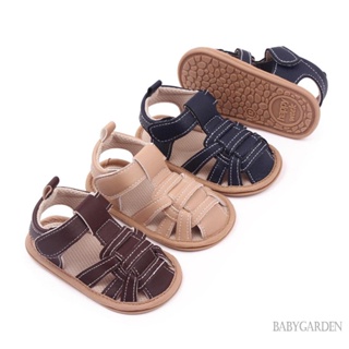 Babygarden- รองเท้าแตะเด็กทารก ปิดนิ้วเท้า ระบายอากาศ พื้นนิ่ม กันลื่น รองเท้าเดินชายหาด ฤดูร้อน