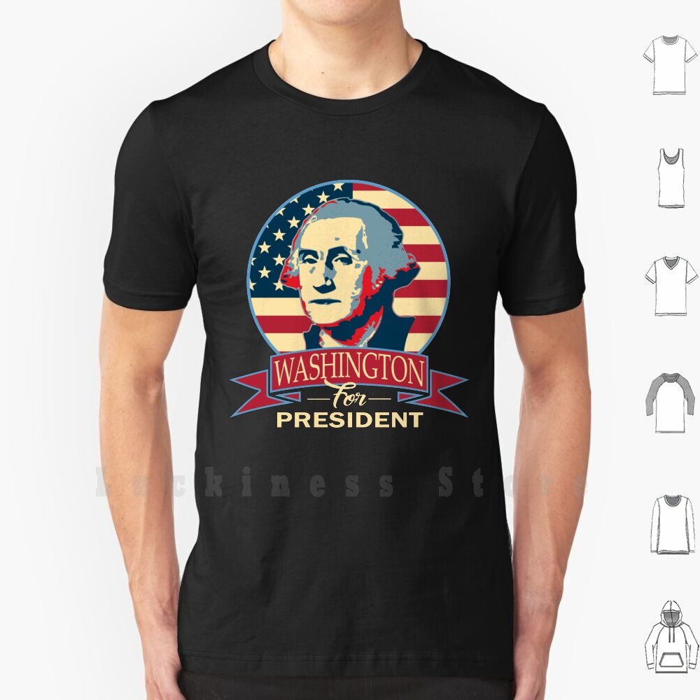 เสื้อยืดคอกลม-ผ้าฝ้าย-พิมพ์ลาย-washington-for-president-george-washington-merica-america-usa-north-สําหรับผู้ชาย-6xl