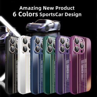 เคสโทรศัพท์มือถือ ป้องกันเลนส์กล้อง ลาย Sportscar หรูหรา สไตล์นักธุรกิจ สําหรับ iPhone 13 14 12 11 Pro Max 13pro 14pro