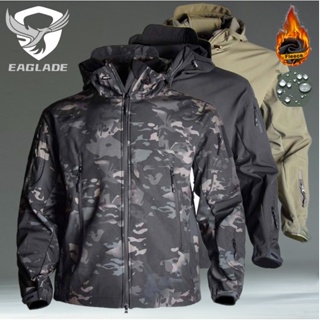 Eaglade เสื้อแจ็กเก็ตยุทธวิธี ผ้าฟลีซ แบบนิ่ม กันน้ํา สําหรับผู้ชาย YDJX-RK-CFY