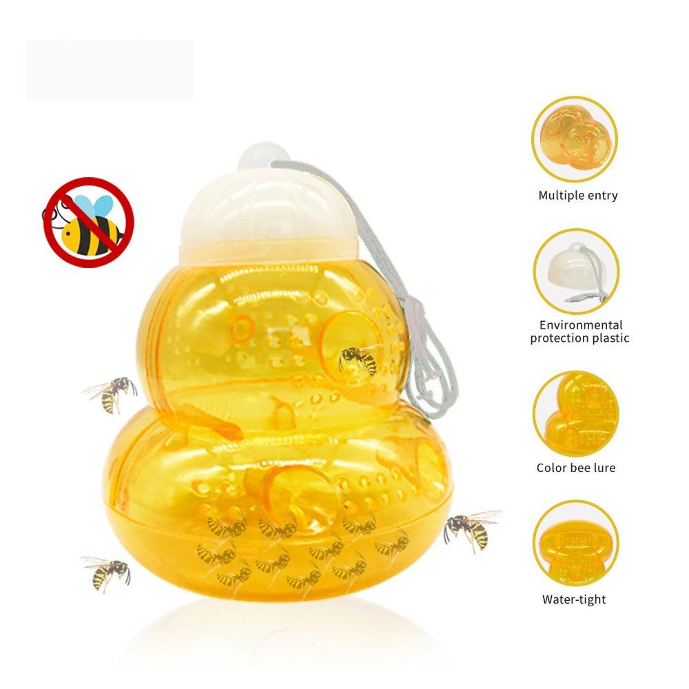 alisondz-เครื่องดักจับผึ้ง-กับดักแมลง-สีเหลือง-แบบพกพา-ผลิตภัณฑ์ควบคุมศัตรูพืช-สําหรับในร่ม-กลางแจ้ง-รูปทรงน้ําเต้า-ตัวดูด