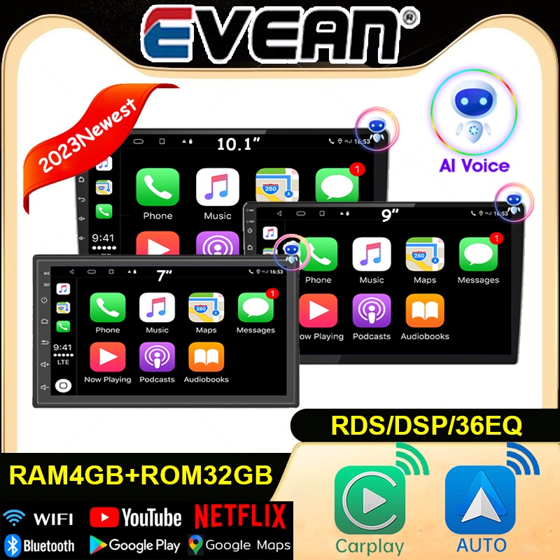 4gb-32gb-2023-รุ่นล่าสุด-carplay-เสียงอัจฉริยะ-dsp-rds-ips-จอ-7-9-10-1-นิ้ว-android-รถยนต์-ระบบนำทาง-gps-wifi-bluetooth-จอติดรถยนต์-2din-4core-car-android-player