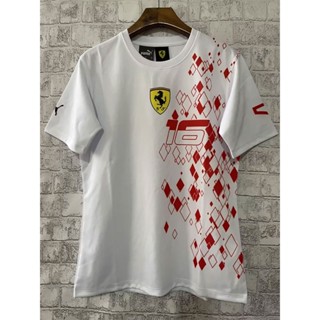 2023 เสื้อกีฬารักบี้ แขนสั้น ลายทีม Scuderia Ferrari Charles Leclerc Rugby Jersey ไซซ์ S-5XL ปี