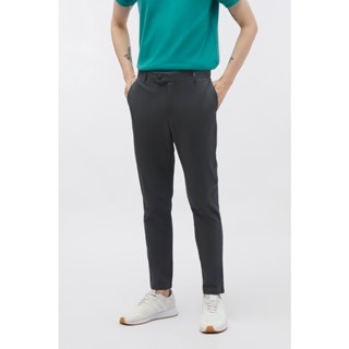 ESP กางเกงสแลคทรงสกินนี่ ผู้ชาย สีเทาเข้ม | Skinny Casual Slacks | 3649