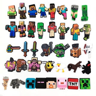 จี้การ์ตูนเกม Jibbitz Charm Minecraft Jibitz Crocs Box Sword Croc Jibbits อุปกรณ์เสริม สําหรับตกแต่งรองเท้าเด็ก