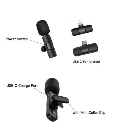 ส่งจากไทย-ไมโครโฟนสองตัว-wireless-microphone-ไมโครโฟนไร้สายแบบพกพาสําหรับ-ไมค์ไร้สายหนีบเสื้อ-ไมค์หนีบปกเสื้อ