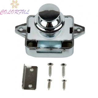 【COLORFUL】Button Catch Lock 1pc Cabinet Camper Caravan Door For Cupboard Latch Knob