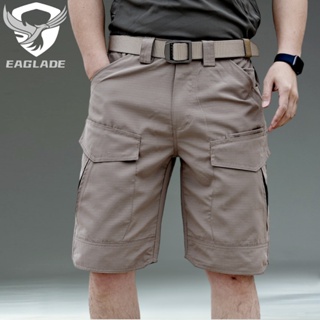 Eaglade กางเกงขาสั้นคาร์โก้ยุทธวิธี สําหรับผู้ชาย JTIX5 สีกากี